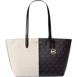 Michael Kors Jet Set Medium Two Tone Logo Tote Bag - Black Combo