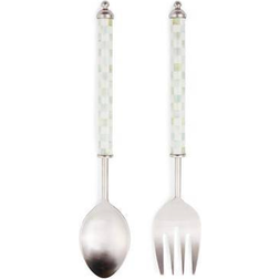 Mackenzie-Childs Sterling Check Supper Club Salad Server 12.5"