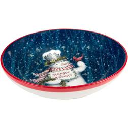 Certified International Snowman Greetings Serving Bowl 13" 1gal