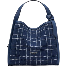 Kate Spade Knott Denim Check Medium Crossbody Tote - Indigo Multi