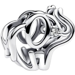 Pandora Openwork Elephant Charm - Silver/Transparent