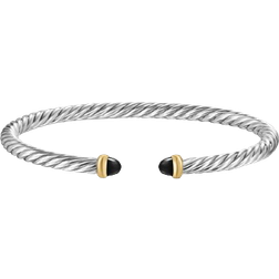 David Yurman Cable Flex Bracelet - Silver/Gold/Onyx