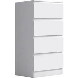 Fwstyle Slimline White Chest of Drawer 40x99cm