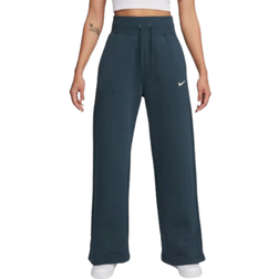 NIKE Women's Sportswear Phoenix Fleece High-Waisted Wide-Leg Sweatpants - Armory Navy/Sail