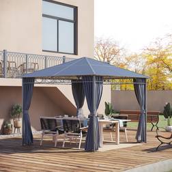 OutSunny Hardtop Gazebo with Polycarbonate Roof