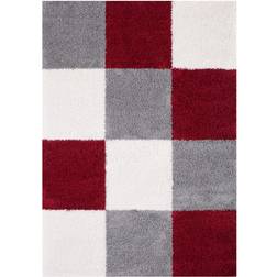 THE RUGS Myshaggy Red, Grey, White 140x200cm