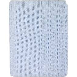 Junior Joy Cot Cotton Cellular Blanket Blue White