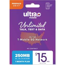 Ultra Mobile Ultra Mobile $15/mo Prepaid Phone Plan