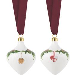 Royal Copenhagen Stjerne Riflet Ornament sæt Juletræspynt