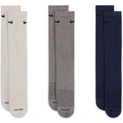 Nike Dri-Fit Everyday Plus Cushion Crew Socks 3-pack - Bone/Grey/Navy