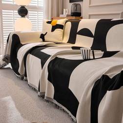 Shein pc New AntiScratch With A Touch Luxury For FourSeason Use Wholesale Blanket Loose Sofa Cover Black, White (180x130cm)