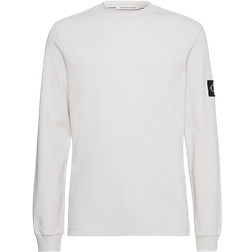 Calvin Klein Slim Long Sleeve Waffle T-shirt - Eggshell