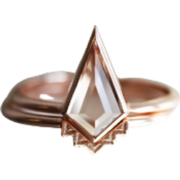 Cappuccine Anahi Kite Ring Set - Rose Gold/Morganite