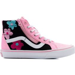 Vans Kid's Sk8-Hi Reissue Side Zip Glitter - Flower Power Multi/True White