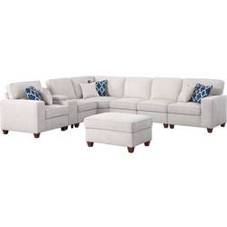 Latitude Run Naomi Beige Sofa 125.2" 5 Seater