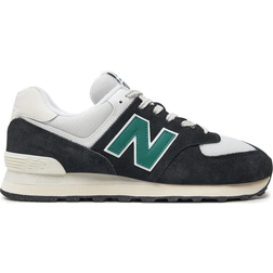 New Balance 574 - Black/White/Marsh Green