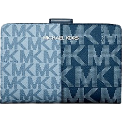 Michael Kors Jet Set Medium Two Tone Logo Wallet - Nay Multi