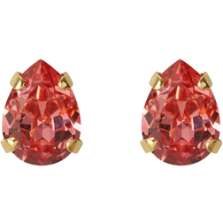 Caroline Svedbom Superpetite Drop Earrings - Gold/Red