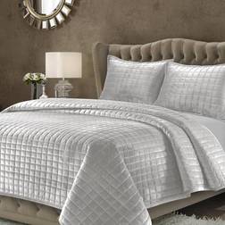 Tribeca Living Florence Velvet Oversized Påslakan Grå, Silver (279.4x243.8cm)