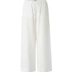 Gina Tricot Women's Gauze Trousers - White