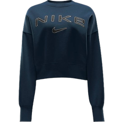 Nike Women's Sportswear Phoenix Fleece Sweatshirt - Armory Navy/Photon Dust/Black