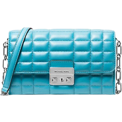 Michael Kors Tribeca Large Leather Convertible Crossbody Bag - Santorini Blue