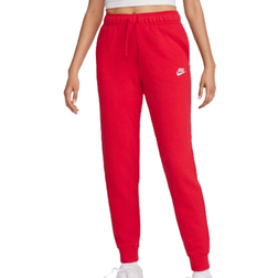 Nike Women's Sportswear Club Fleece Mid Rise Joggers - University Red/White