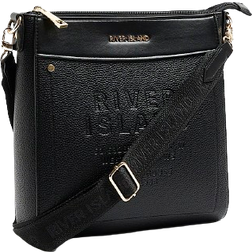 River Island Embossed Cross Body Bag - Black RI