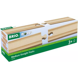 BRIO World Train Medium Straight Tracks 33335