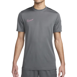 NIKE Men's Academy Dri-Fit Short-Sleeve Soccer Top - Iron Grey/Black/Sunset Pulse