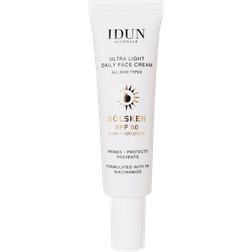 Idun Minerals Ultra Light Daily Face Cream Solsken SPF50 30ml