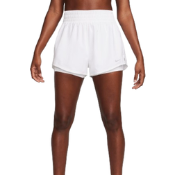 Nike Women's One Dri-FIT High Waisted 3" 2-in-1 Shorts - White