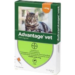 Bayer Advantage Vet 4x0.4ml til Kat under 4kg