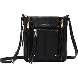 River Island Panelled Zip Cross Body Bag - Black