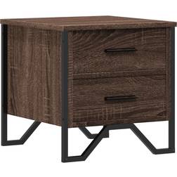 vidaXL 848512 Brown Oak Sengebord 40x41cm