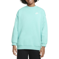 Nike Older Kid's Sportswear Club Fleece Oversized Sweatshirt - Green Frost/White (FD2923-300)