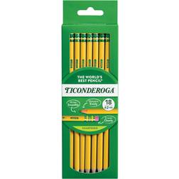 Ticonderoga Classic Yellow Wood Cased Pencils 2HB 18-pack