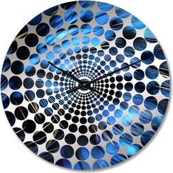 Design Art Heron Feathers Of Light II Blue Wall Clock 23"