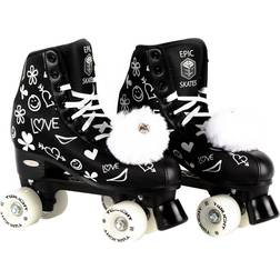 Epic Skates Luv Quad Roller Skates Black/White