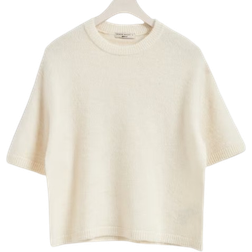 Gina Tricot Knitted Top - Warm White