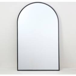 Wide White Metal Arch Black/Silver Floor Mirror 110x180cm