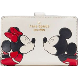 Kate Spade Disney X Minnie Medium Compact Bifold Wallet - Parchment Multi