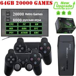 Prisma Video Game Console 2.4G Double Wireless Controller Game Stick 4K 20000 Games 64 32GB Retro Games for PS1/GBA Boy Gift