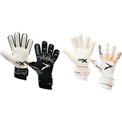 Precision 6, White/Fluorescent Orange Precision Childrens/Kids Fusion X Pro Lite Giga Goalkeeper Gloves