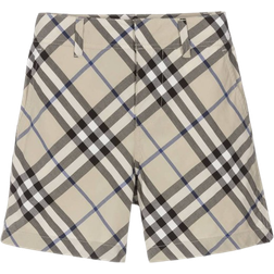 Burberry Boy's Check Cotton Shorts - Lichen