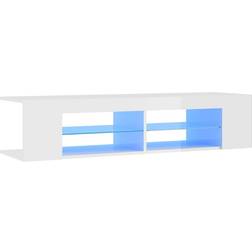 vidaXL cabinet with LED Light White TV Bench 135x30cm