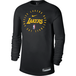 Nike Los Angeles Lakers Men's Dri-FIT NBA Long-Sleeve T-Shirt Black Polyester