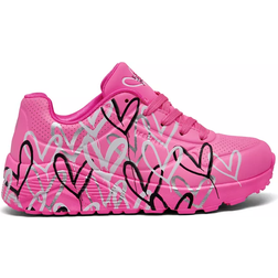 Skechers Girl's X JGoldcrown Uno Lite Metallic Love - Hot Pink/Multi