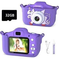 Cocopa kids camera digital camera for 3-12 year old girls,1080p hd video camera