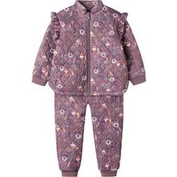 Name It Kid's Printed Quilted Set - Grape Shake